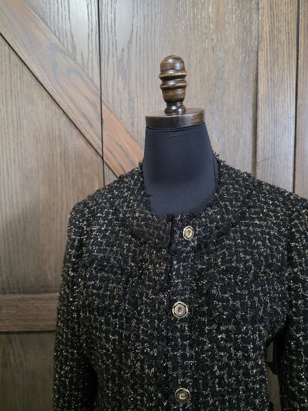 Michael Kors Collection Black Tweed Blazer - Picture 2 of 4